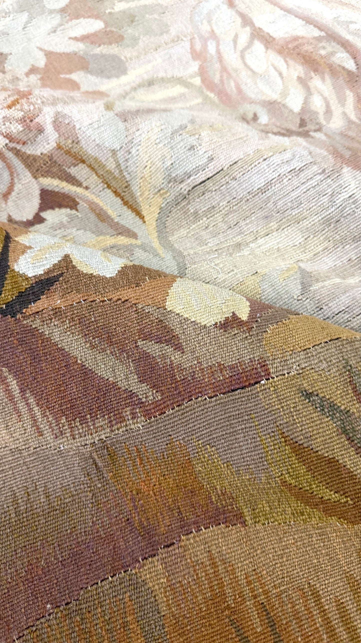 Antique Vertical French Tapestry
