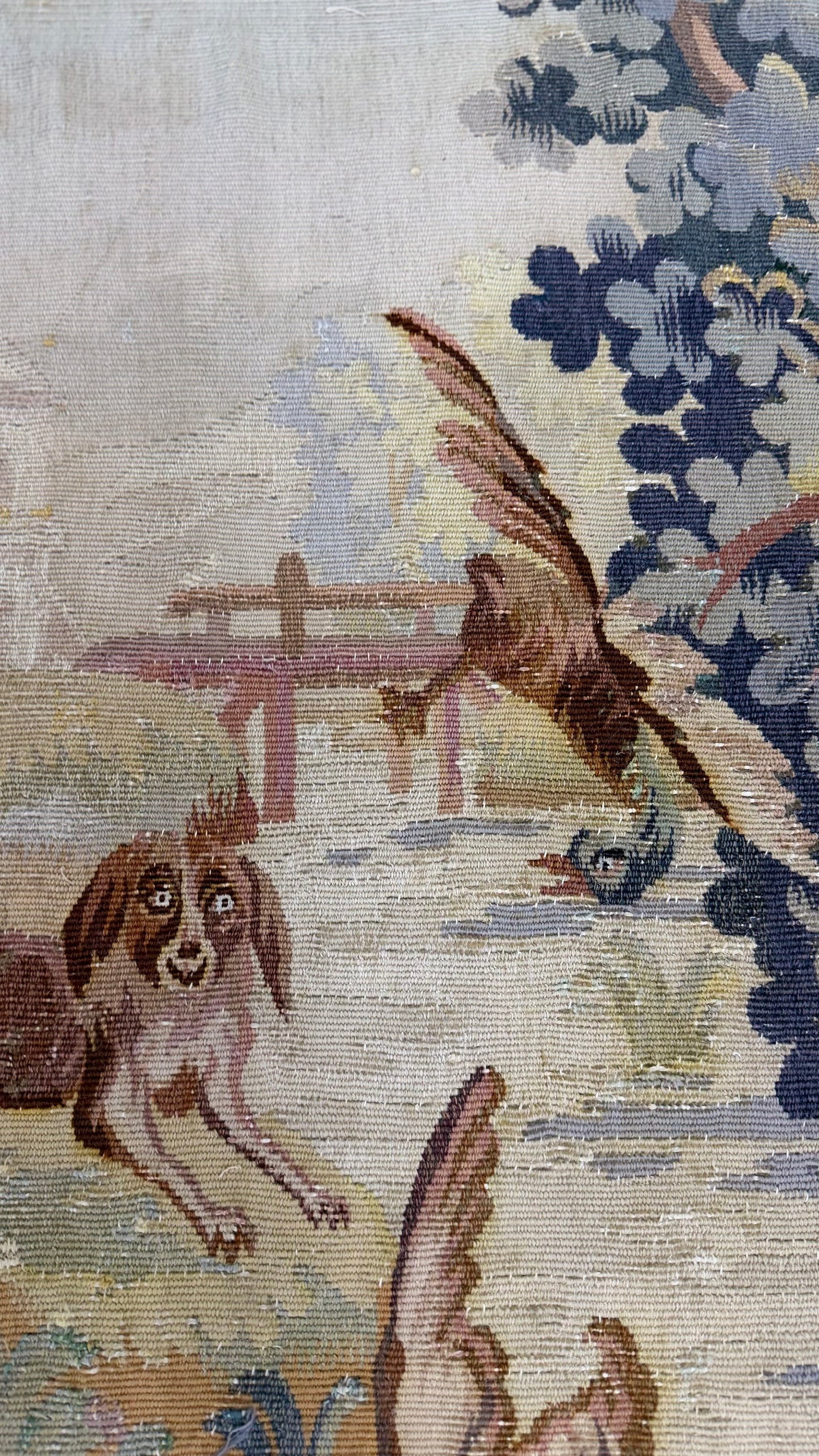 1900's Antique Horizontal French Tapestry