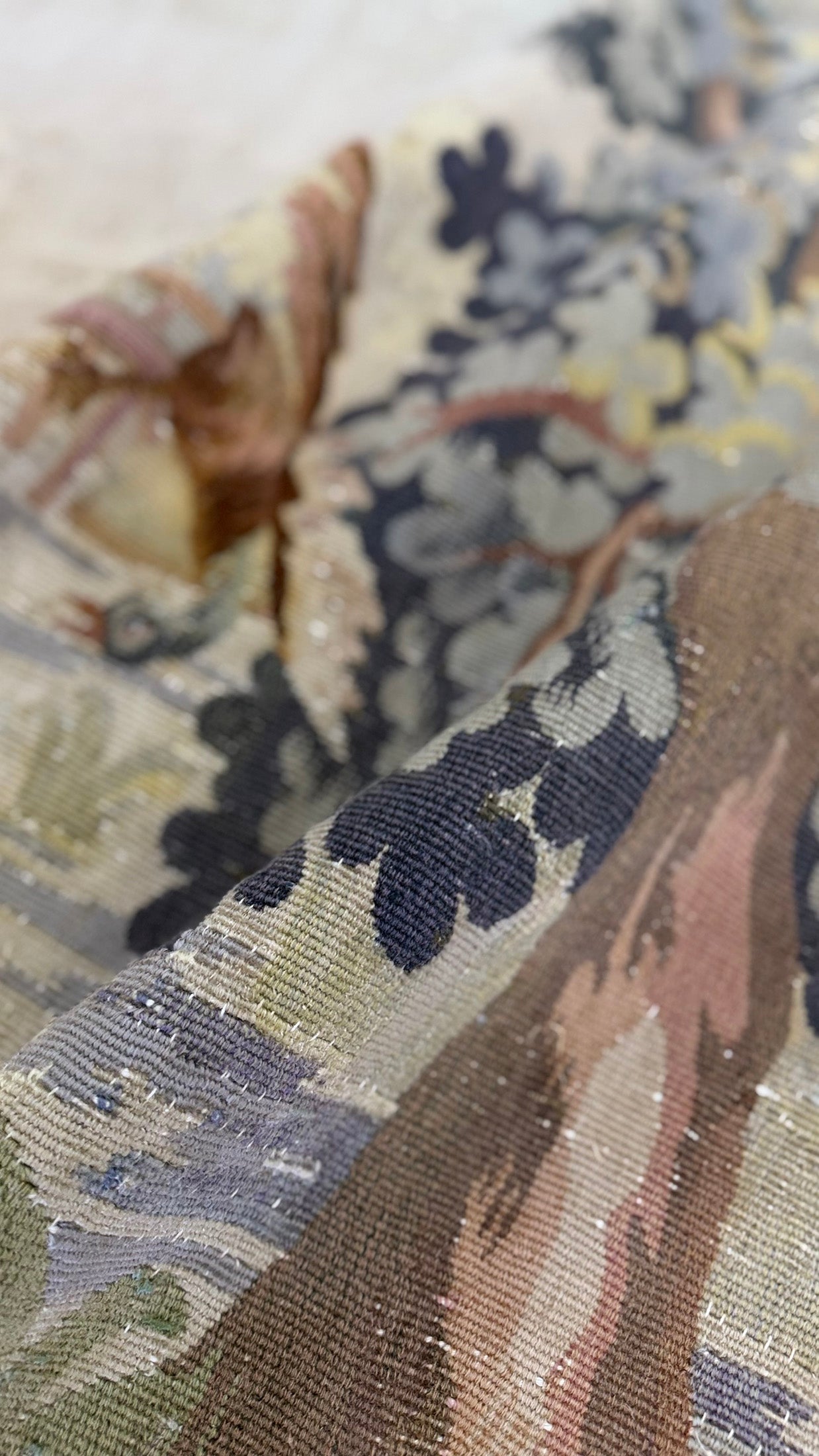 1900's Antique Horizontal French Tapestry