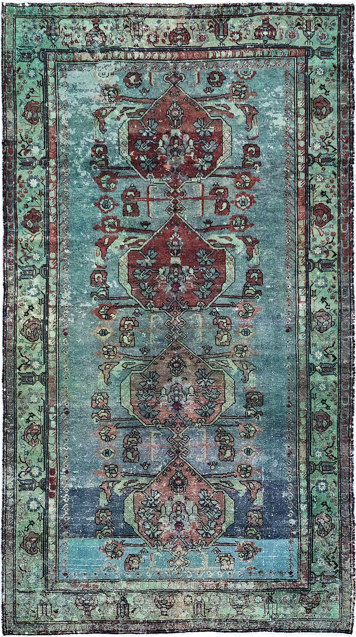 Overdyed Vintage Turkish Rug