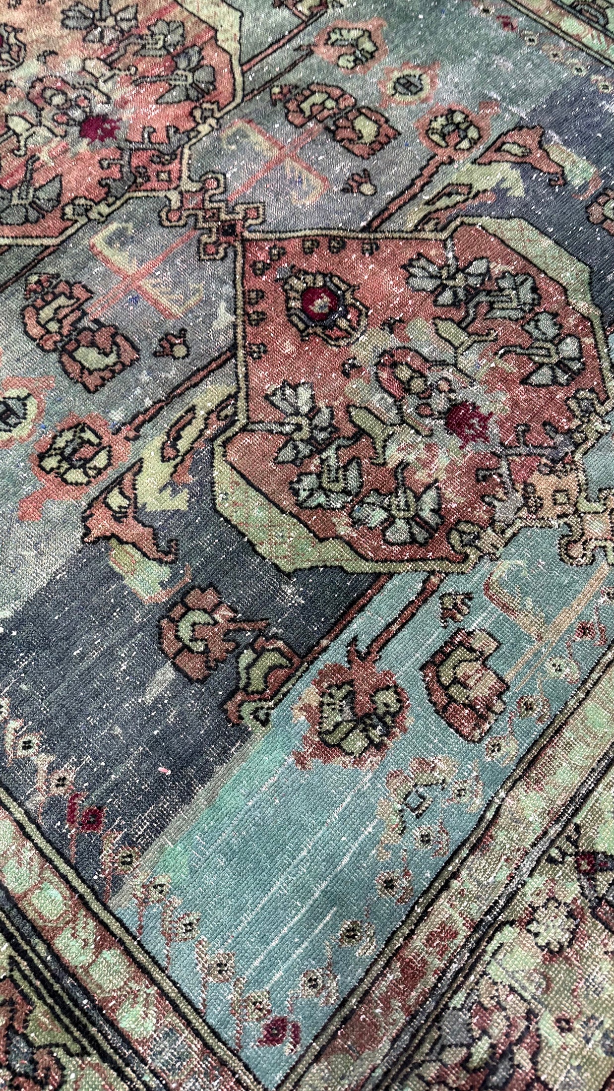 Overdyed Vintage Turkish Rug
