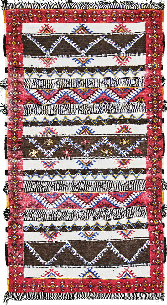 Antique Moroccan Taznakht Kilim