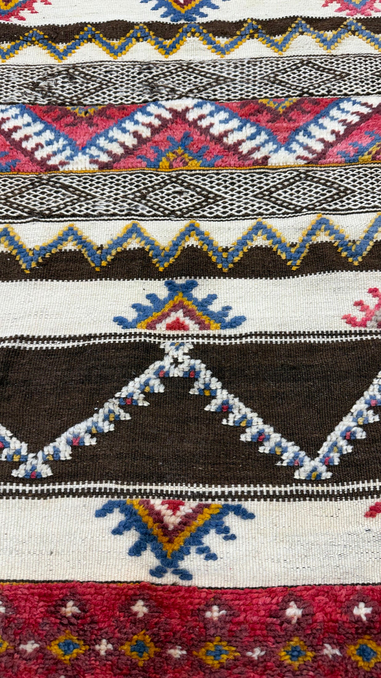 Antique Moroccan Taznakht Kilim