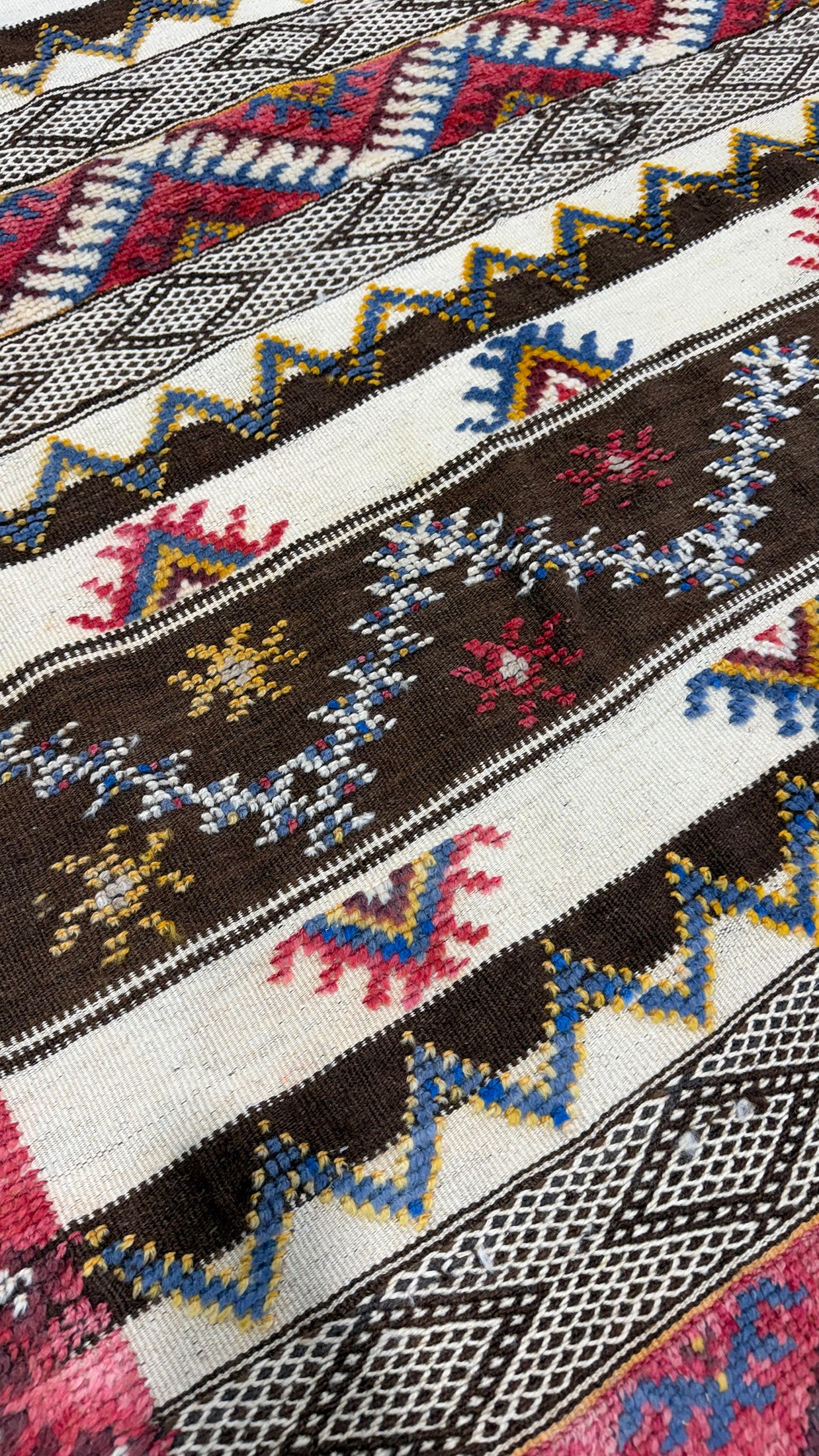 Antique Moroccan Taznakht Kilim