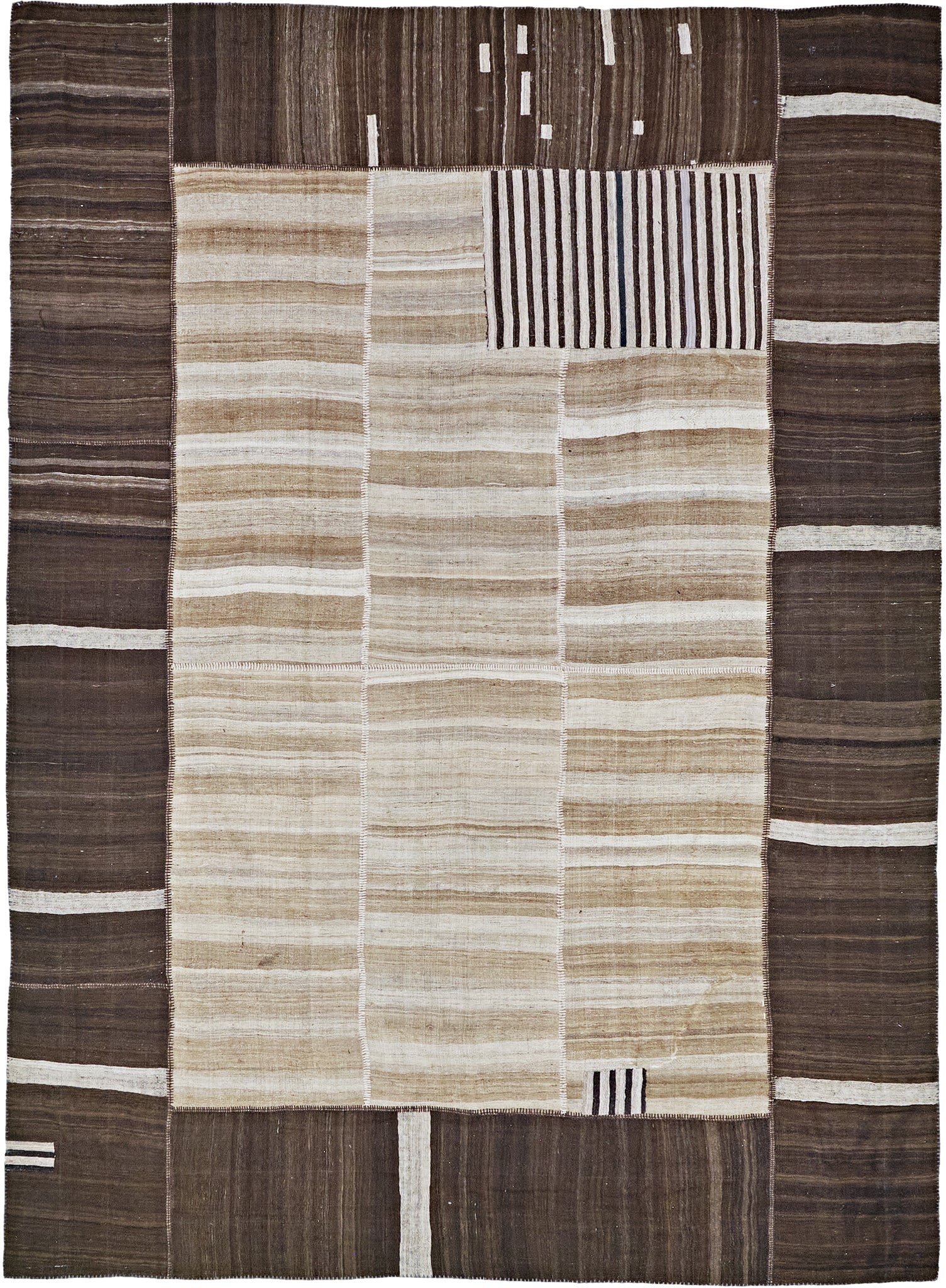 Antique Persian Ghashghaei Patchwork Kilim