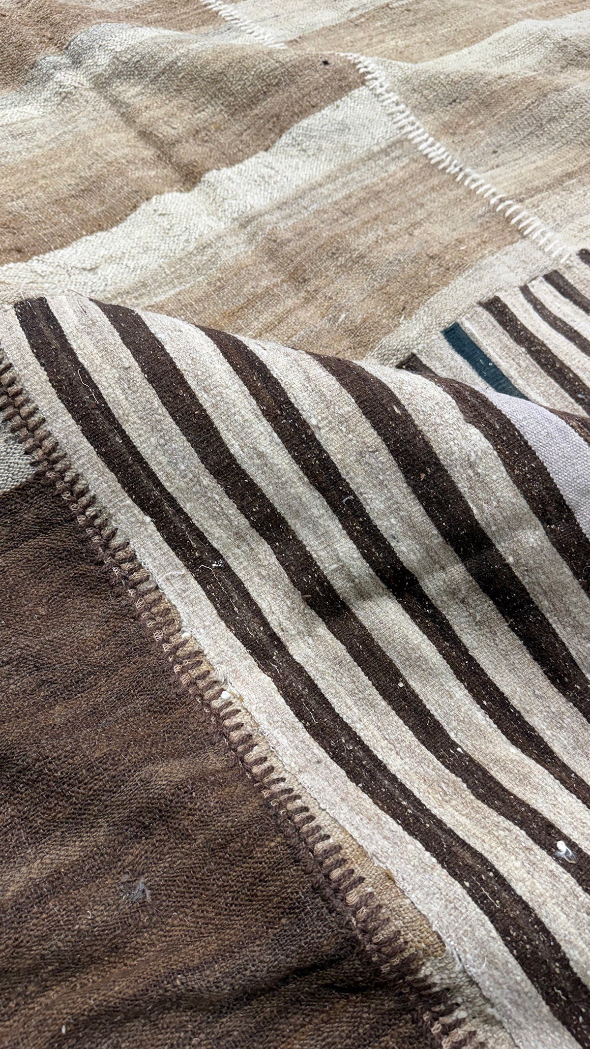 Antique Persian Ghashghaei Patchwork Kilim