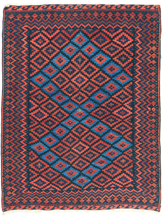 Persian Rug 3020 Persian Kilim Kordi Design Flat Weave Rug 55403