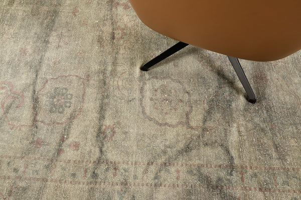 Overdyed Egyptian Revival Rug - artisan revival weave - detailed border and fringe