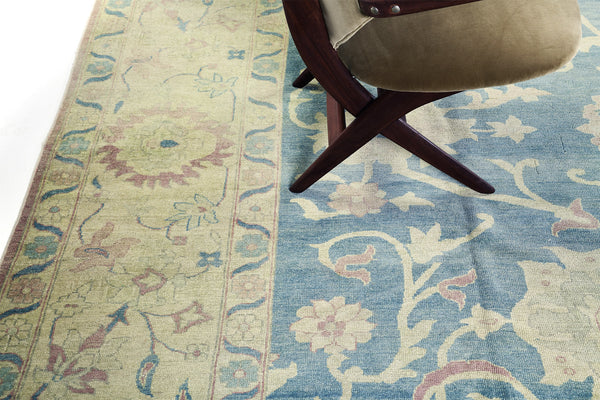 Overdyed Egyptian Sultanabad Rug - styled in room setting [#1]