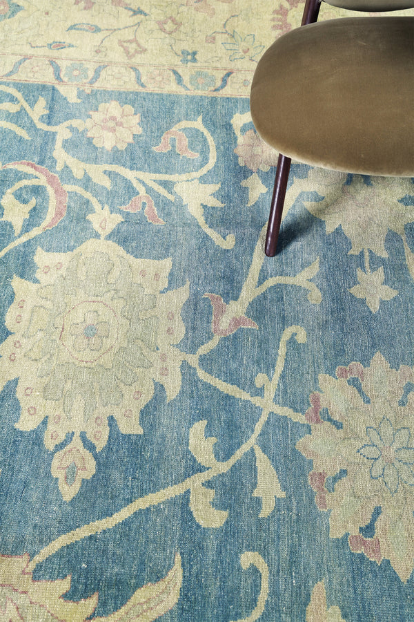 Overdyed Egyptian Sultanabad Rug - full length showing color variation [#1]