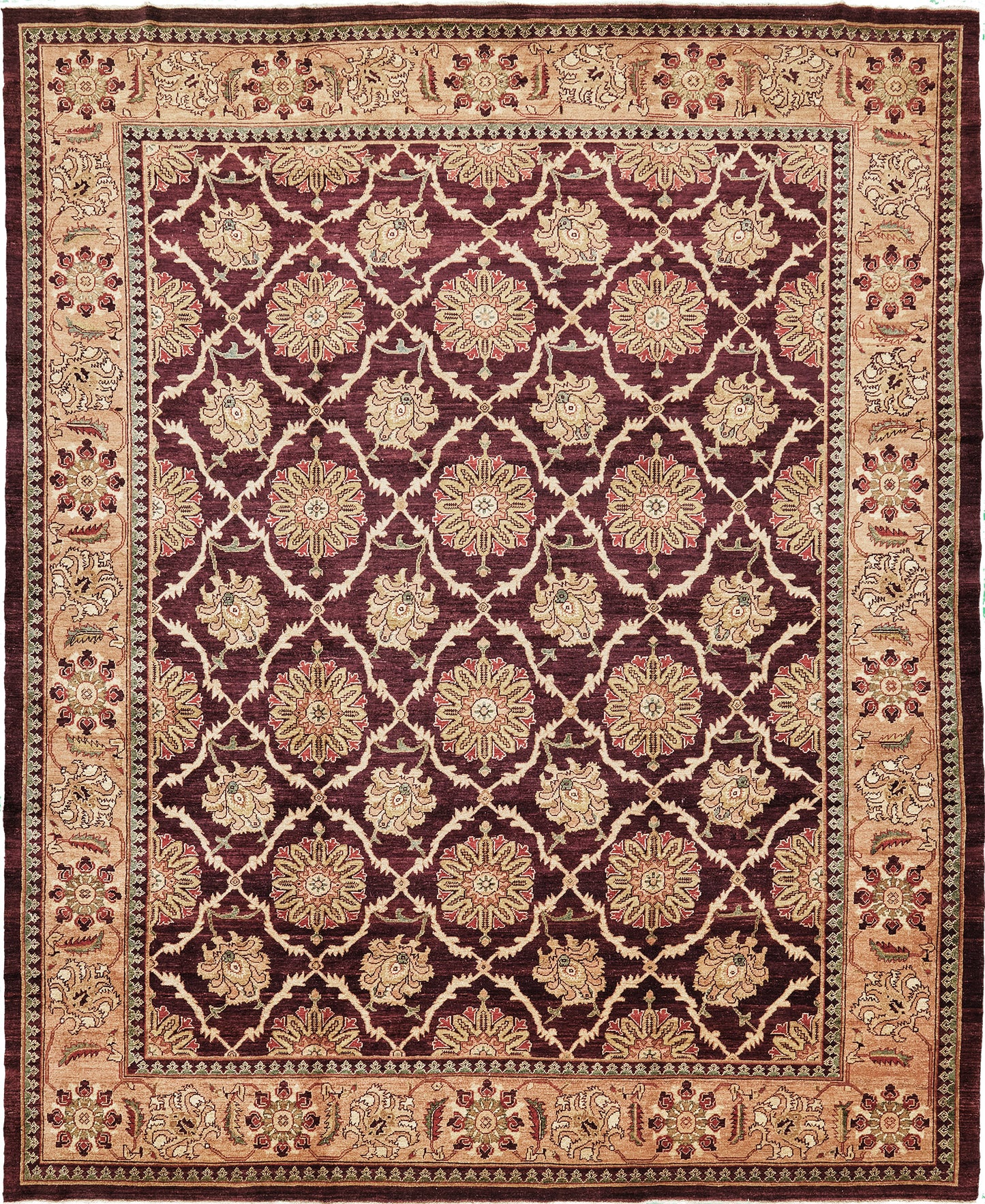 Natural Dye Agra Design Pakistani Rug