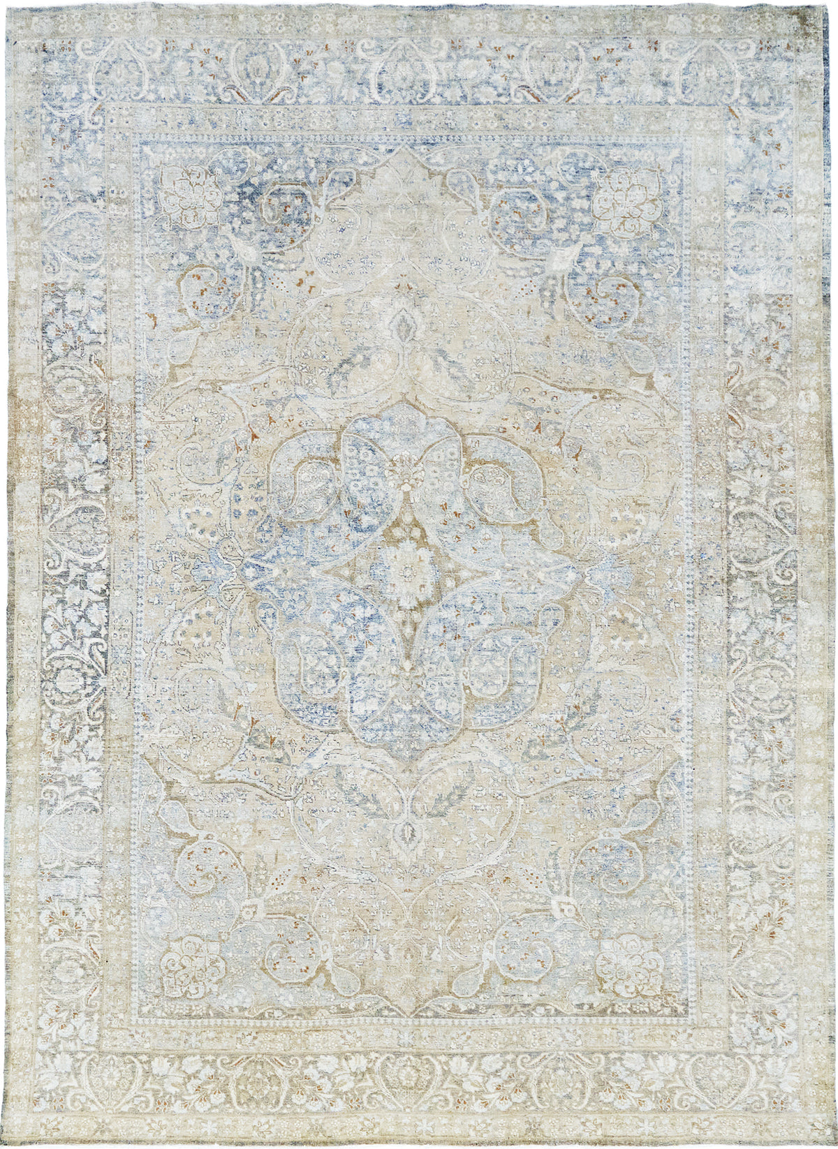 Vintage Persian Tabriz Rug Medallion  Design 57539