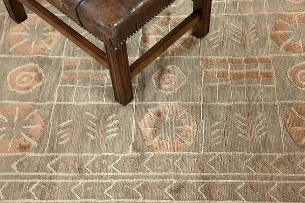 Tibetan Contemporary Design Rug Mondrian Collection Modern - overhead flat lay view [#2]