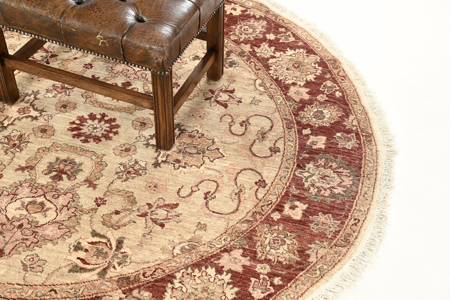 Natural Dye Sultanabad Revival Round Rug