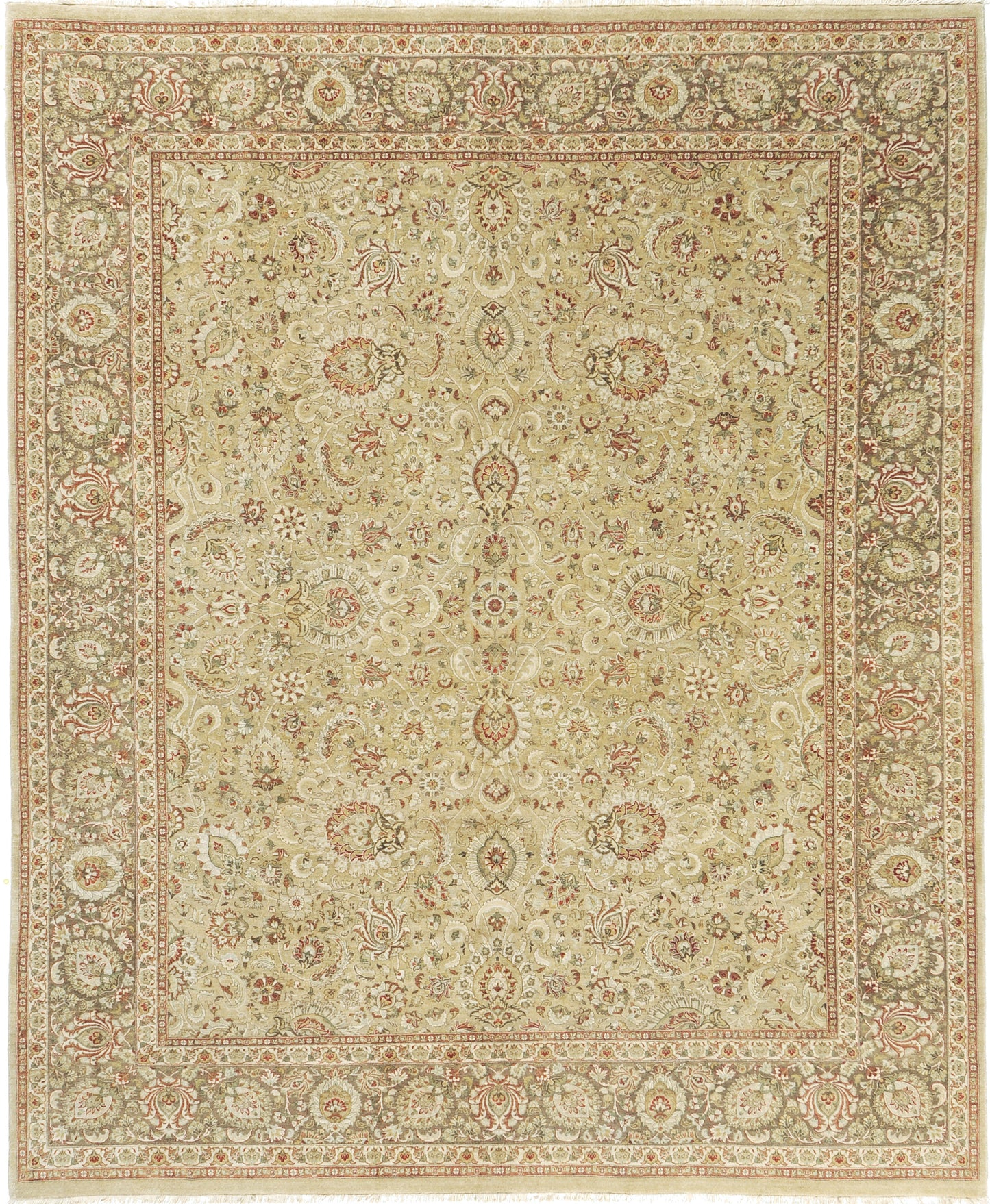 Fine Natural Dye Tabriz Allover Design Rug