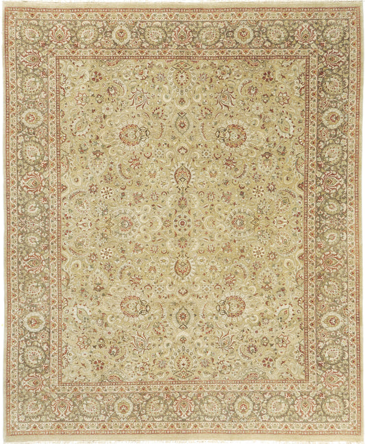 Fine Natural Dye Tabriz Allover Design Rug