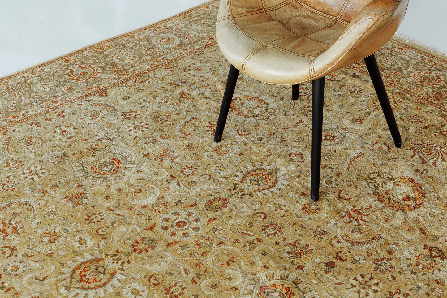 Fine Natural Dye Tabriz Allover Design Rug