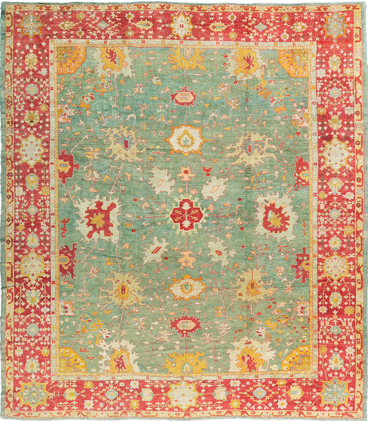 Antique Turkish Angora Oushak Rug