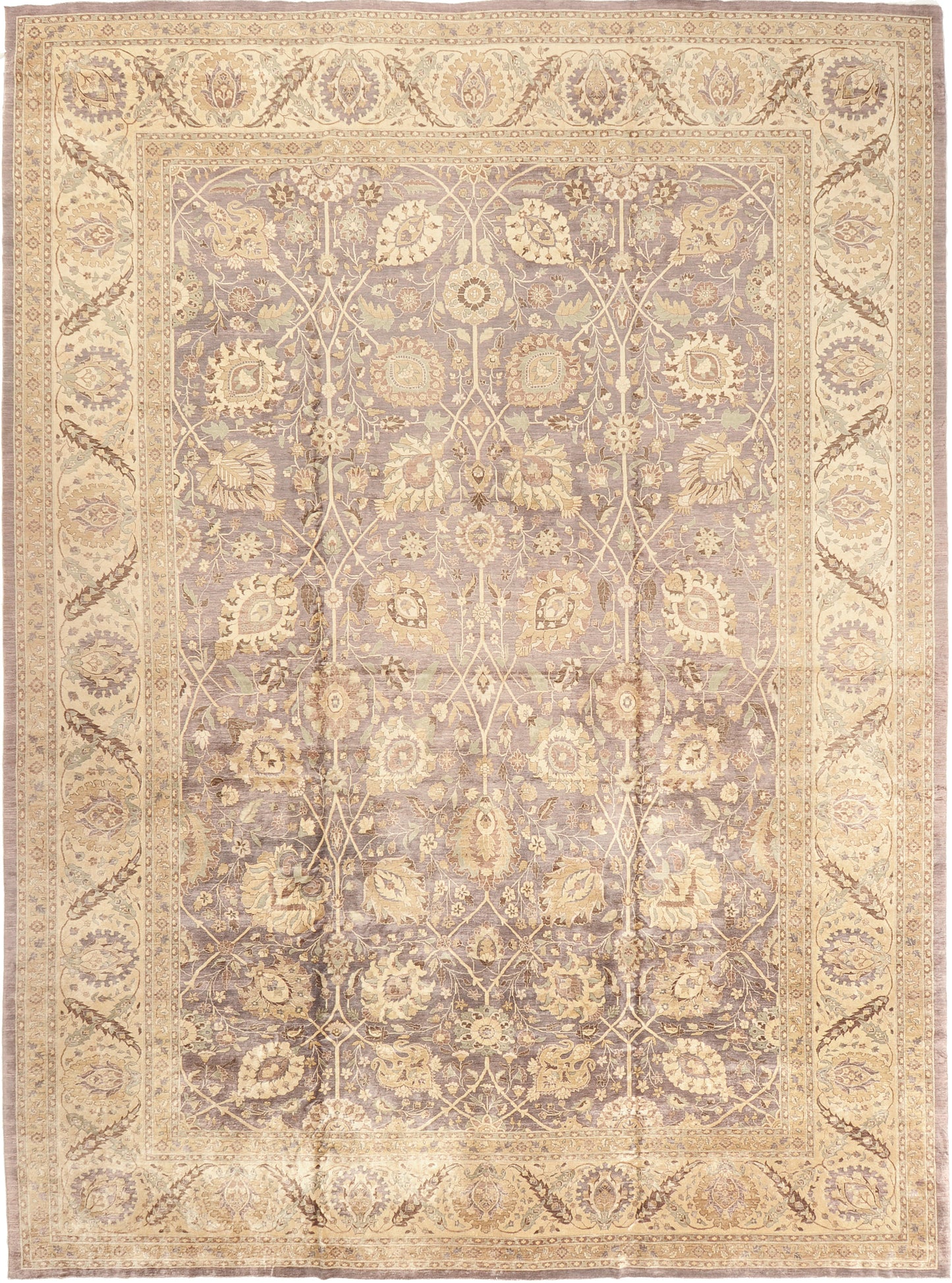 Fine Natural Dye Tabriz Hadji Jalili Revival Rug