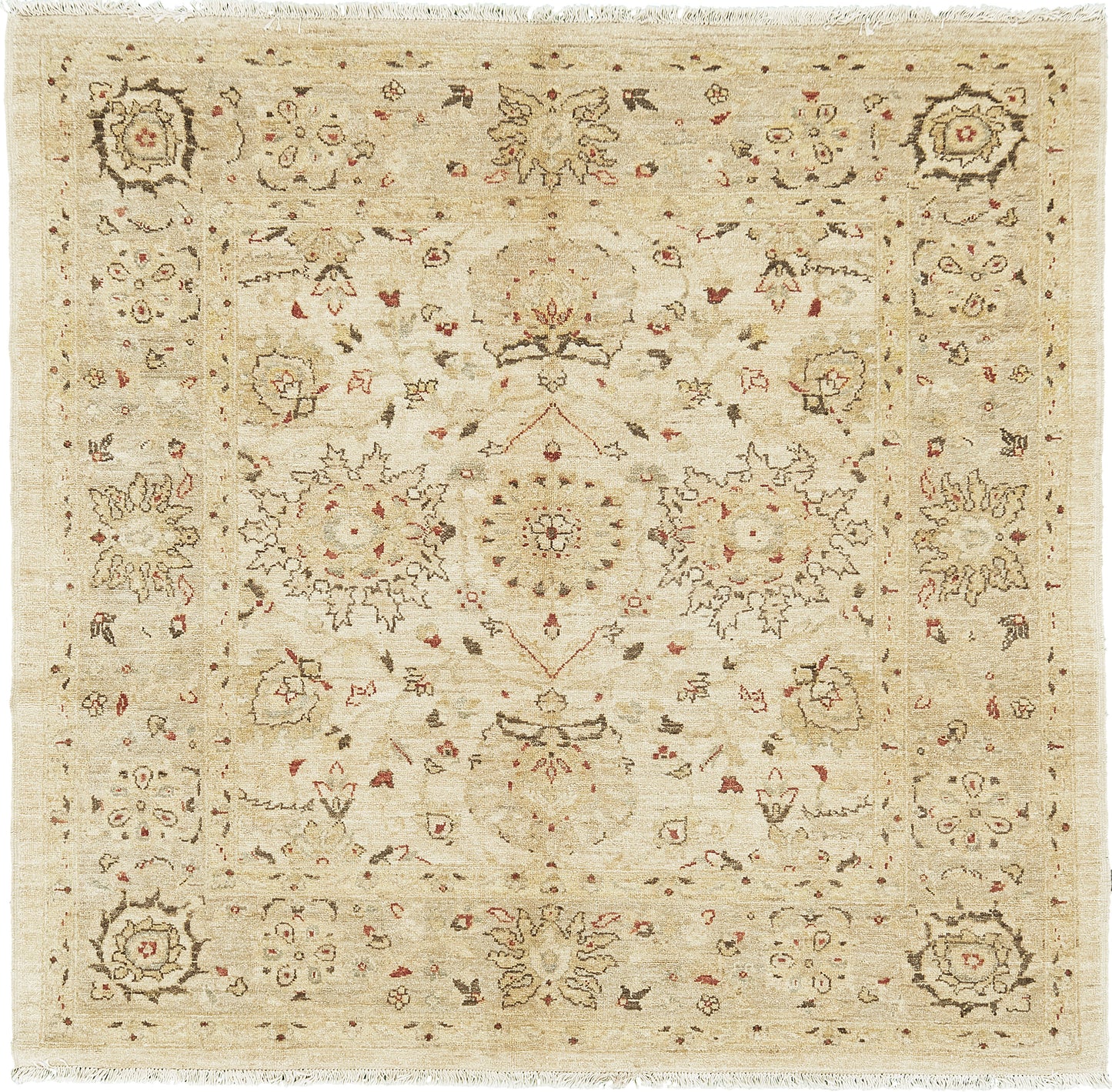 Natural Dye Zigler Revival Square Rug