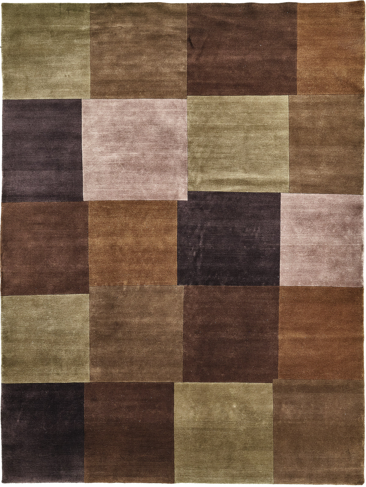 Natural Dye Contemporary Design Rug Mondrian Collection - one-of-a-kind handmade area rug [#7]