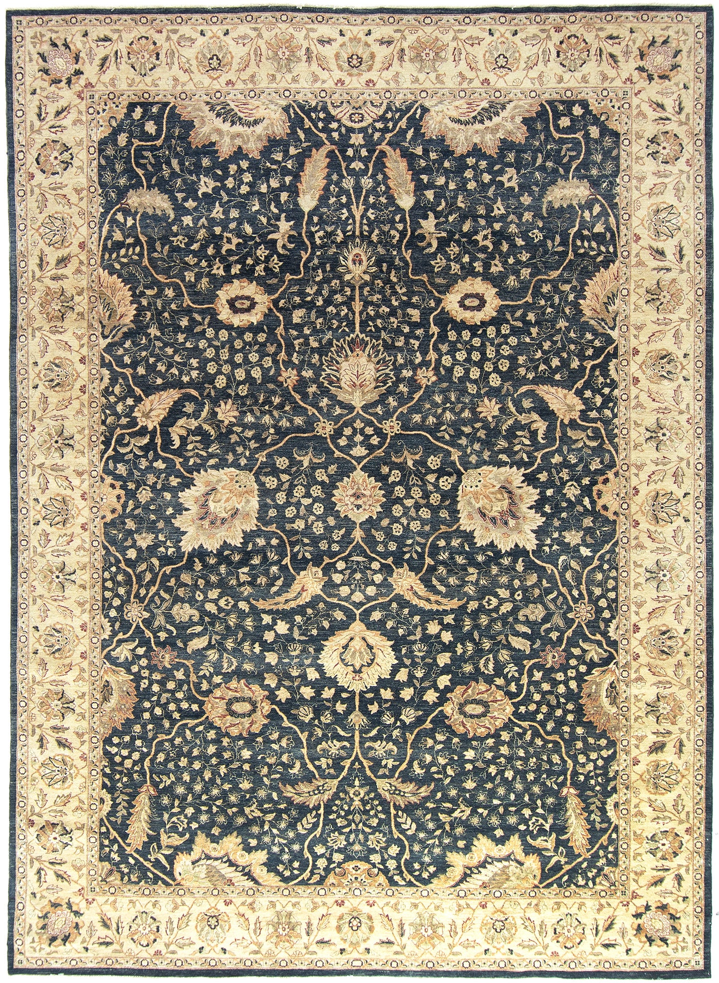 Natural Dye Antique Oushak Revival Rug