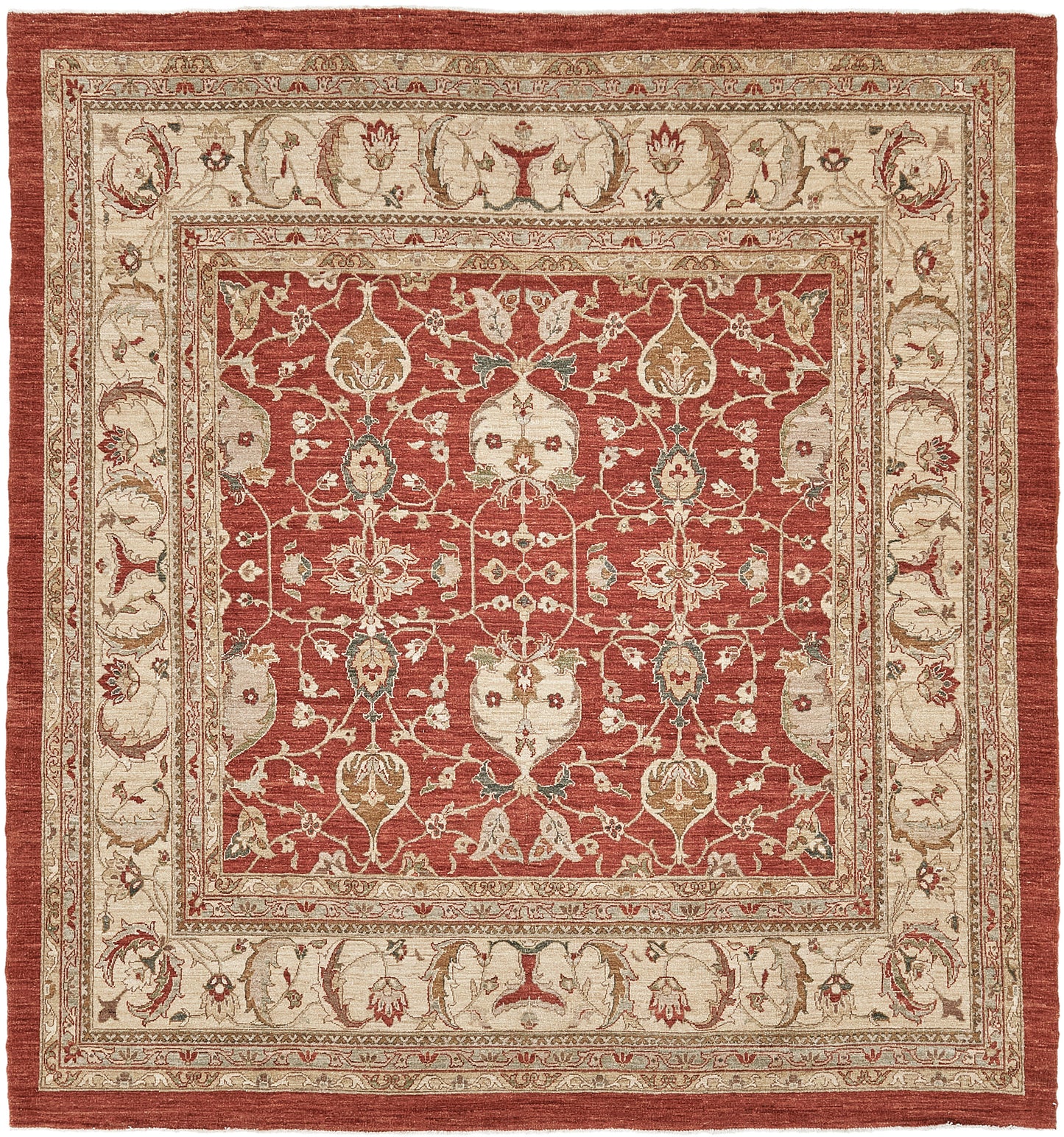 Natural Dye Oushak Design Rug D5081 Divine