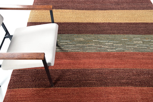 Natural Dye Contemporary Design Mondrian Collection - detailed border and fringe (2)