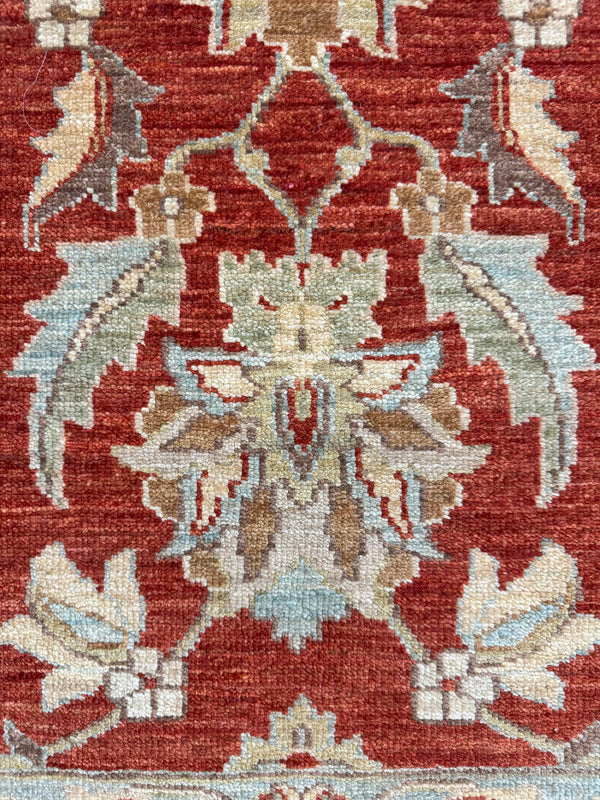 Sultanabad Revival Rug - artisan revival weave - overhead flat lay view [#5]