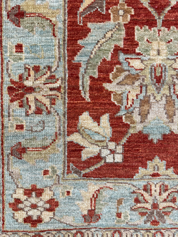 Sultanabad Revival Rug - artisan revival weave - close-up of weave texture and pile [#5]