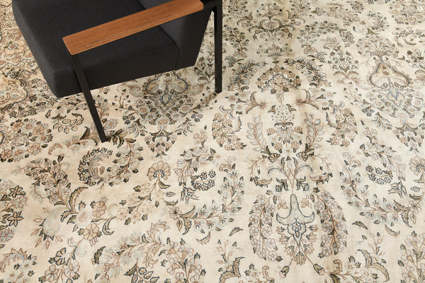 Persian Rug 3744 Vintage Persian Kerman Rug 59652