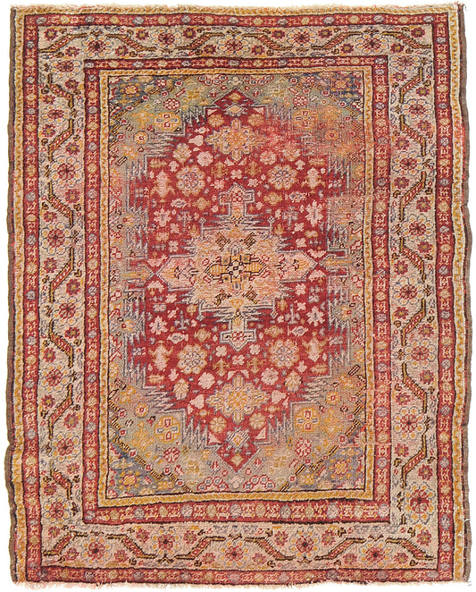 Antique Turkish Oushak Rug