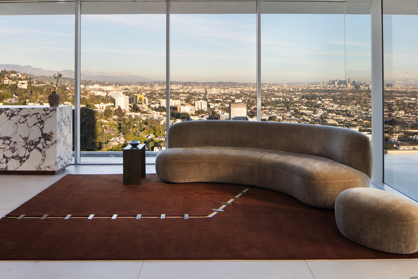 Aava.03 by Jenni Lauri, Dark Cognac - overhead flat lay view