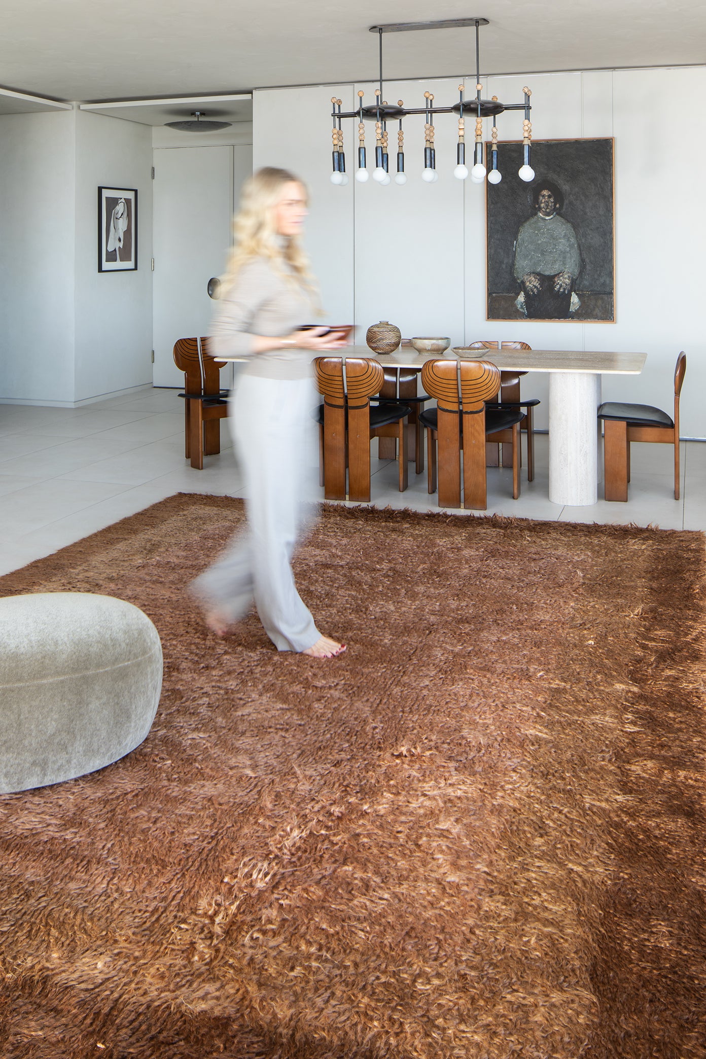 Huurre.01 by Jenni Lauri, Cognac - detailed border and fringe [#1]