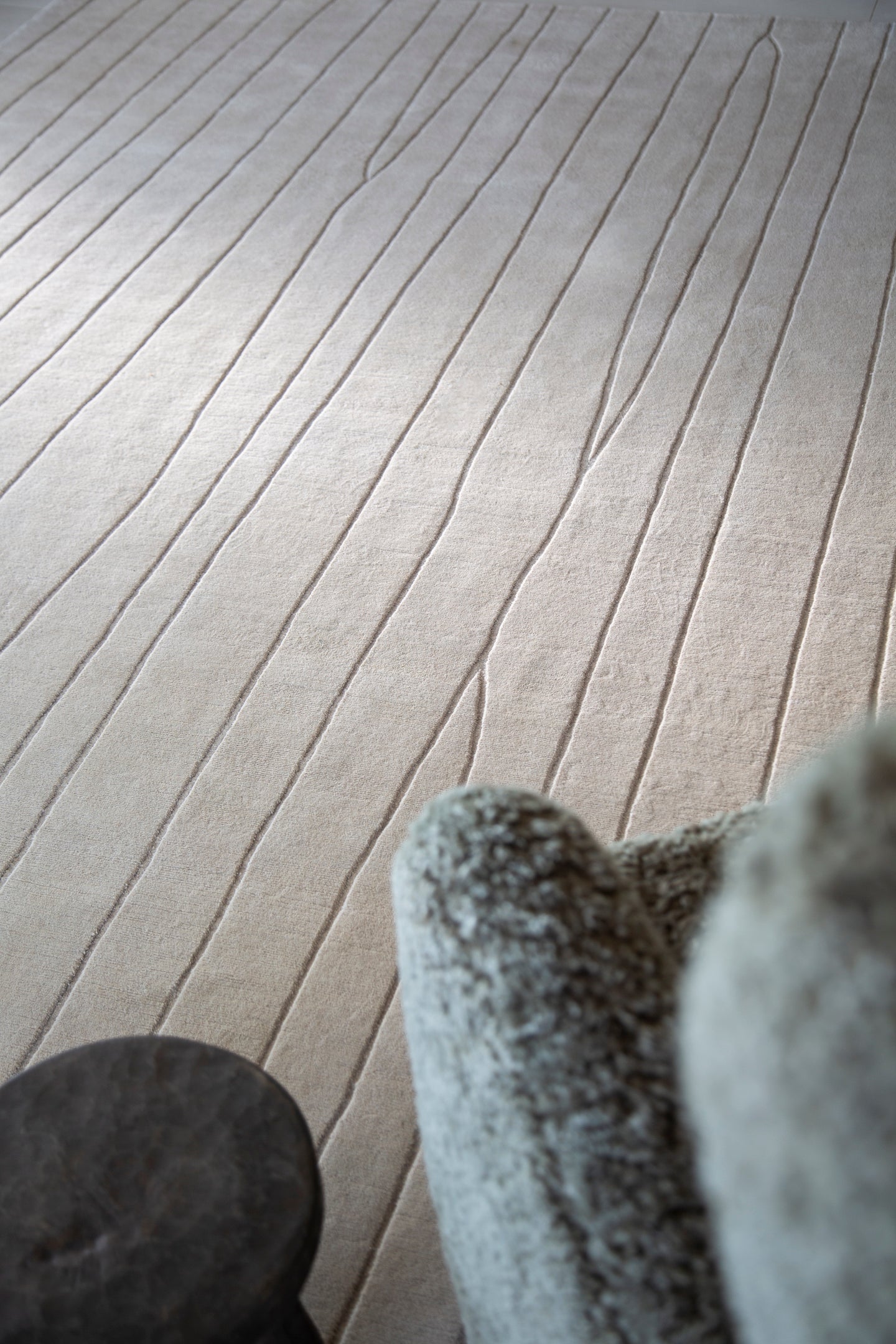 SÃ¤de.01 by Jenni Lauri, Ivory - close-up of weave texture and pile