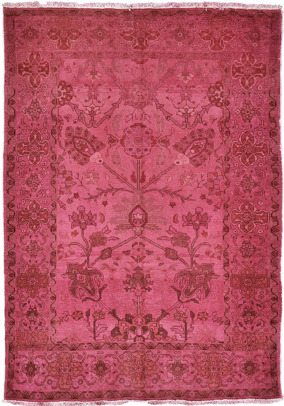 Overdyed Tabriz Design Rug - one-of-a-kind handmade area rug [#1]