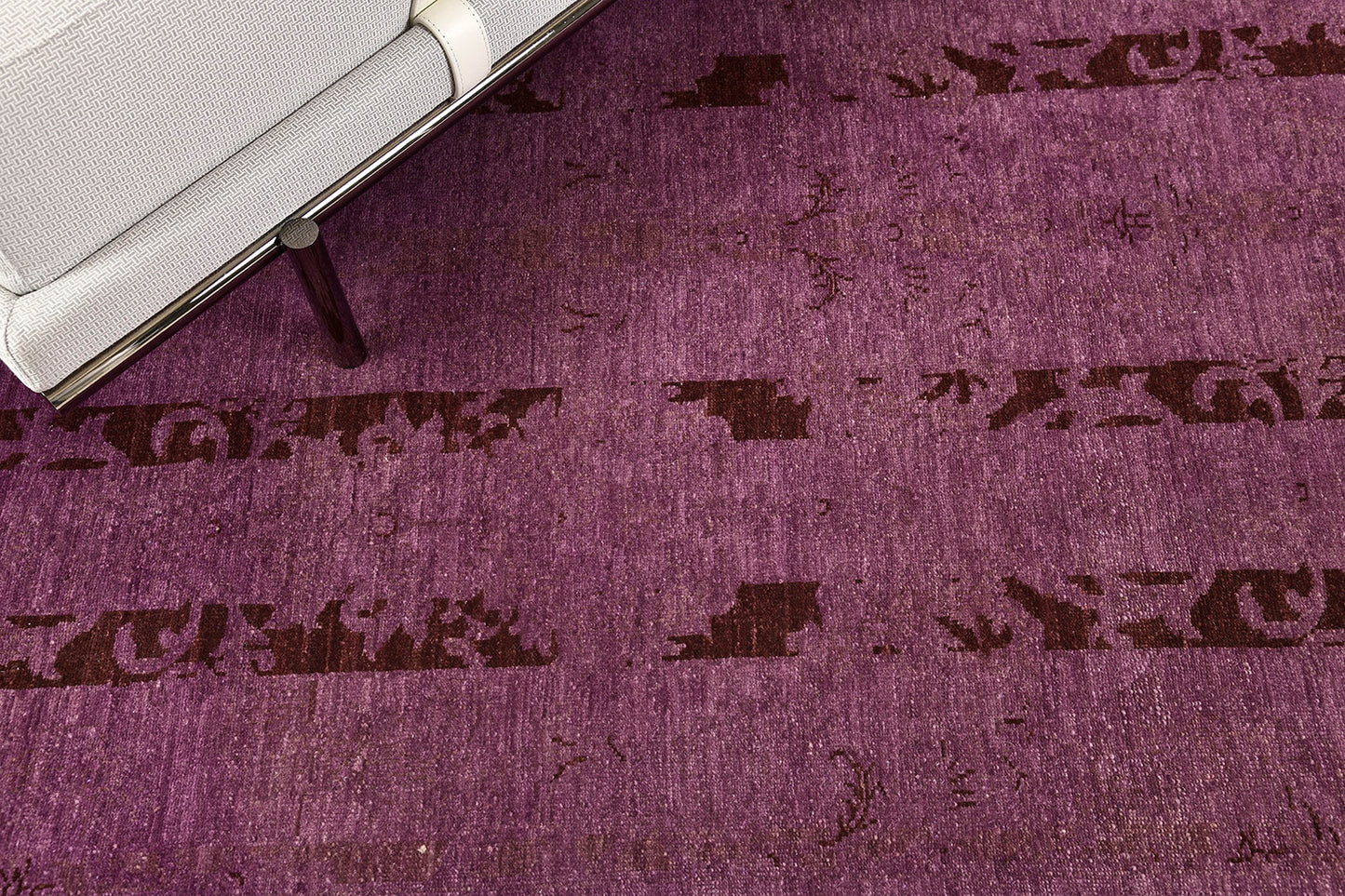 Overdyed Transitional Design Rug