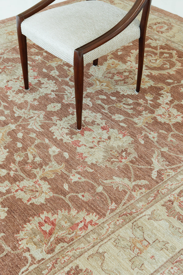 Natural Dye Sultanabad Revival D15 Divine - artisan revival weave - close-up of weave texture and pile