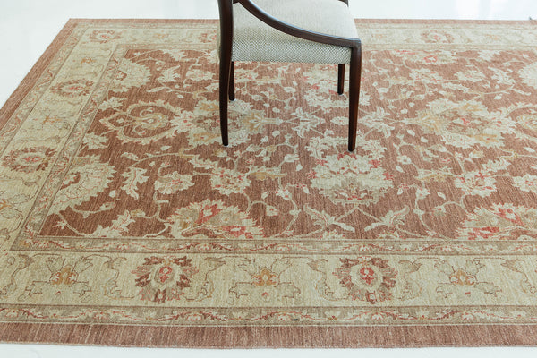 Natural Dye Sultanabad Revival D15 Divine - artisan revival weave - full length showing color variation
