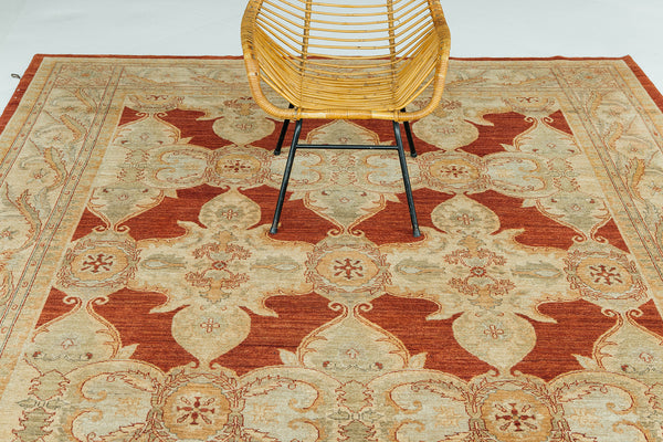 Natural Dye Polonaise Design - overhead flat lay view