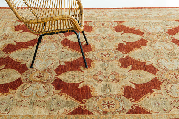 Natural Dye Polonaise Design - styled in room setting