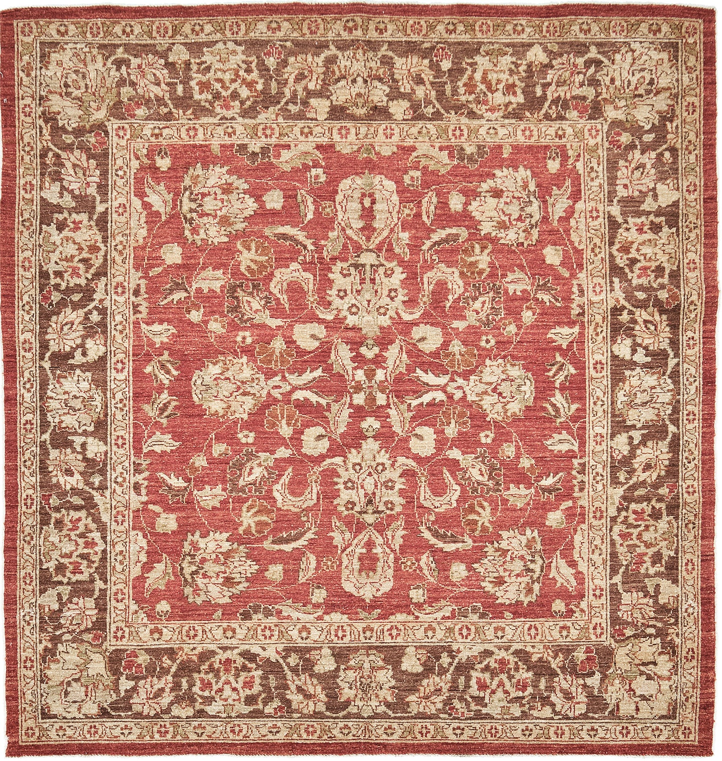 Natural Dye Sultanabad Revival Square Rug