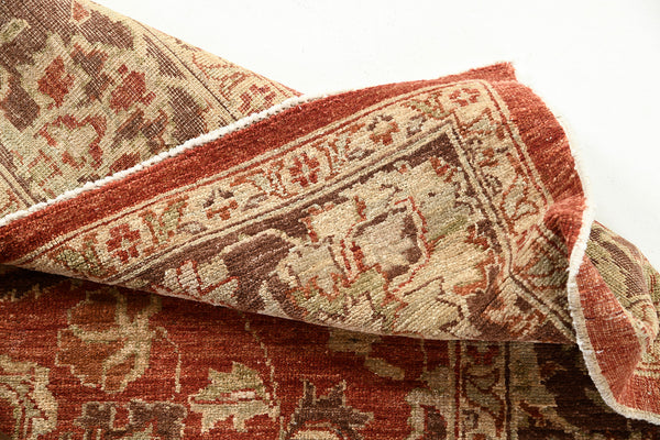 Natural Dye Sultanabad Revival Square Rug - artisan revival weave - styled in room setting [#7]