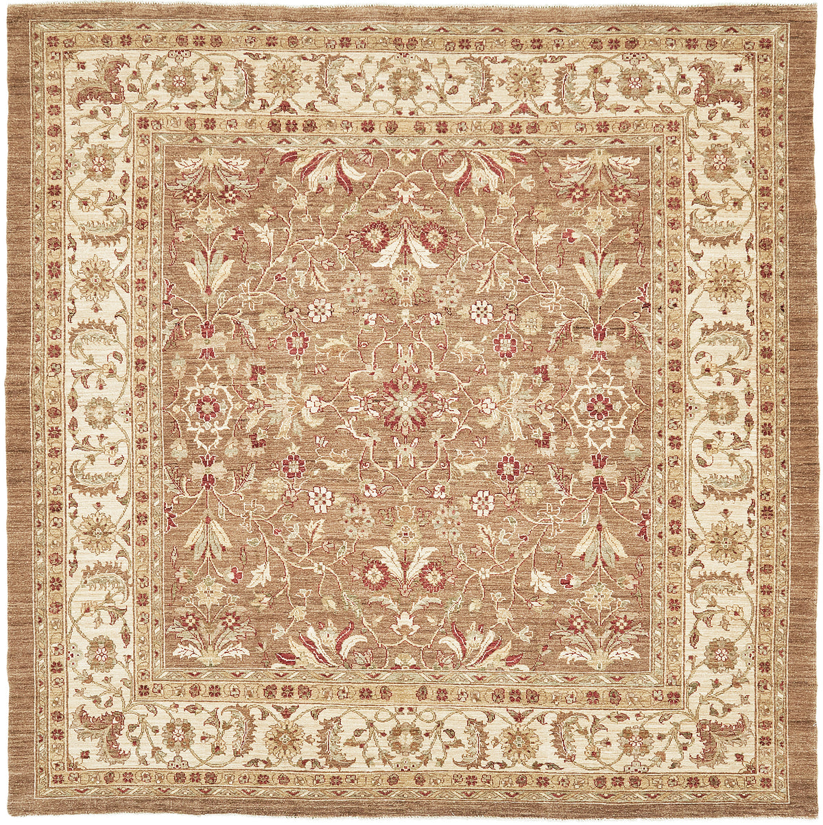 Natural Dye Antique Revival Divine Square Rug - artisan revival weave - one-of-a-kind handmade area rug