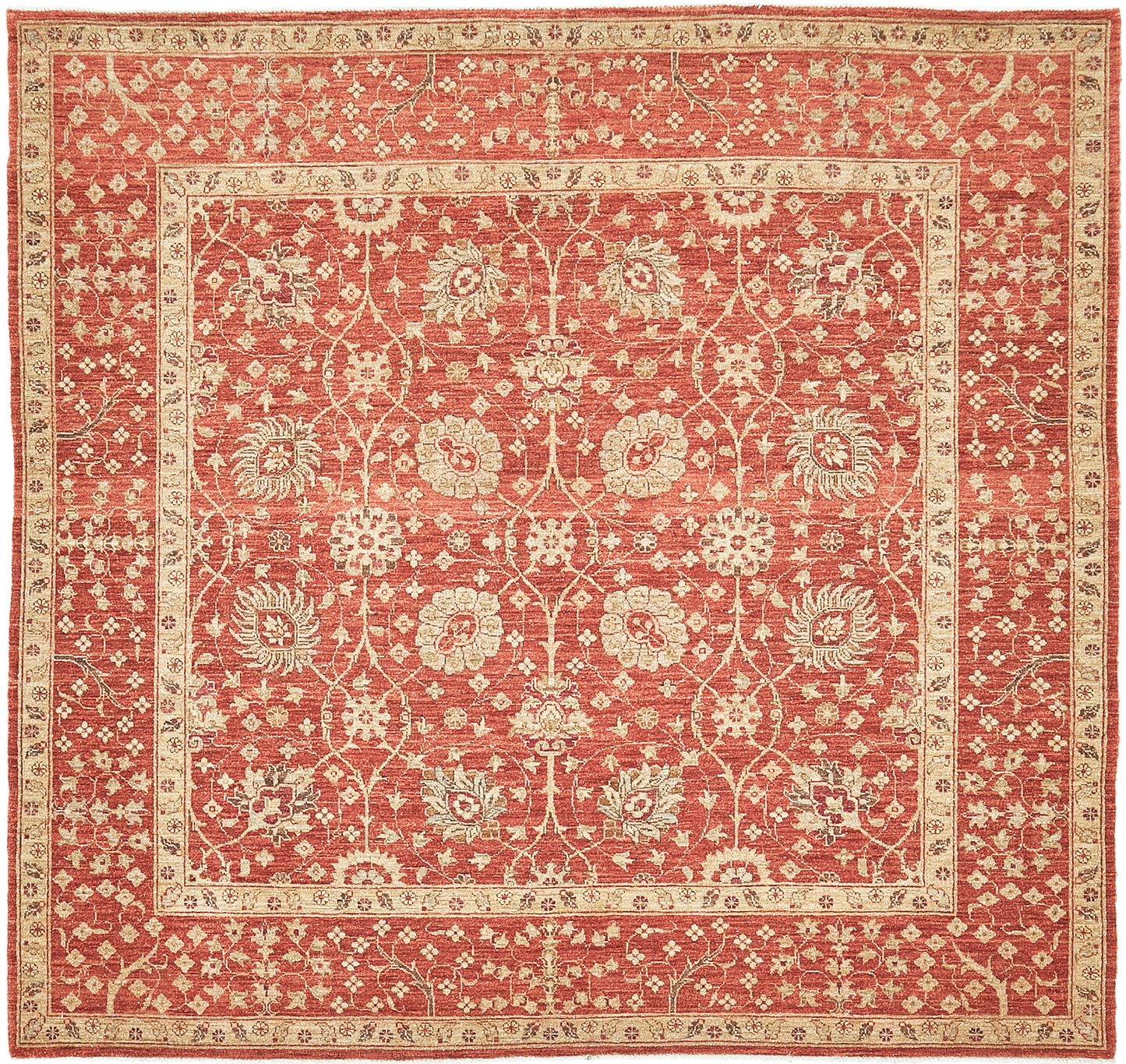 Natural Dye Sultanabad Revival Square Rug