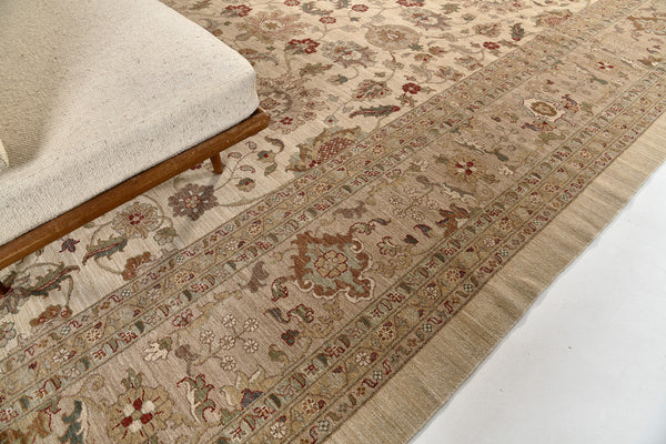 Natural Dye Sultanabad Revival - artisan revival weave - detailed border and fringe [#1]