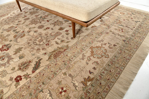 Natural Dye Sultanabad Revival - artisan revival weave - close-up of weave texture and pile [#1]