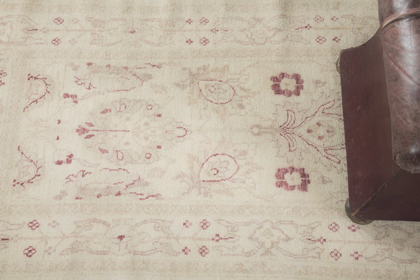 Natural Dye Sultanabad Design Runner Divine - narrow runner - detailed border and fringe [#7]