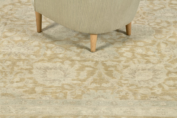 Vintage Style Tabriz Allover Design Rug - overhead flat lay view [#3]