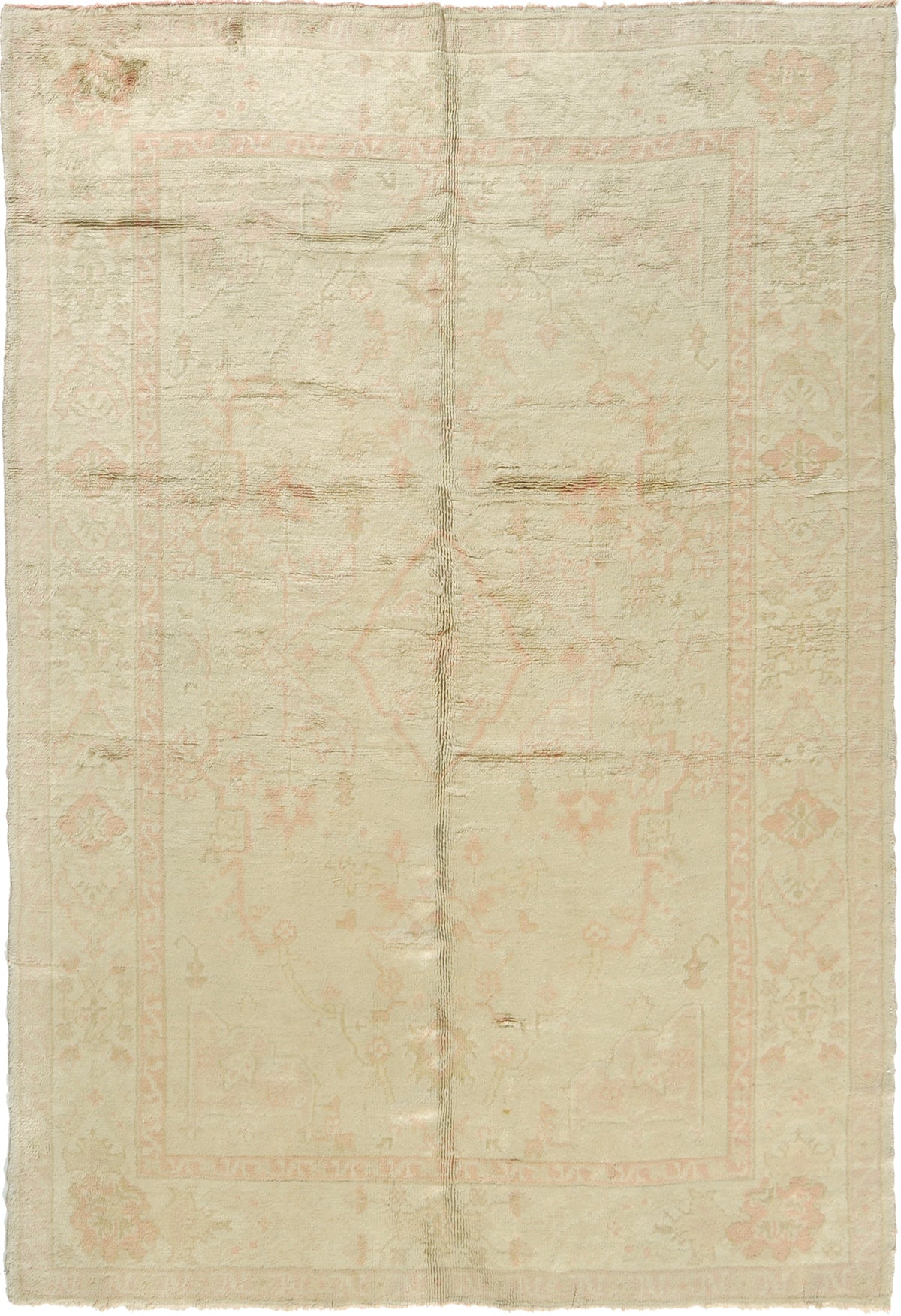 Antique Turkish Oushak Rug - hand-knotted in Turkey - one-of-a-kind handmade area rug [#12]
